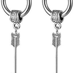 Men Fashion Stylish Huggie Ear Studs Punk Titanium Steel Silver Piercing Jewelry Silver Stainless Steel Earrings For Men And Women SEr202246-image-65