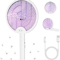 AMEEHA Multifunctional Lithium Battery Electric Mosquito swatter Rechargeable Handheld Electric Fly Swatter Mosquito Killer Racket-image-87