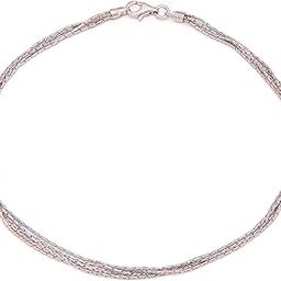 925 Sterling Silver Modest Dual-Colour Anklet (Single) | Gift for Women & Girls | With Certificate of Authenticity & 925 Stamp|Mother's Day-image-37
