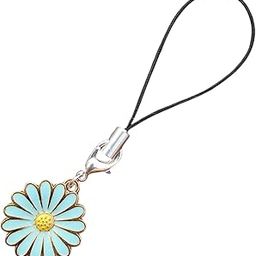 Sky Blue Daisy Flower Phone Strap Charm for Bag, Wallet, Bluetooth Camera, 8 cm-picture-17