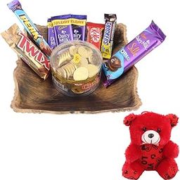 SFU E Com Multipurpose Basket With Chocolate Gift Combo | Valentine Teddy Bear With Chocolate Combo | Valentine Chocolate Hamper | 445-image-47