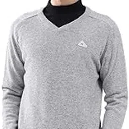 monte carlo Men Regular Fit V Neck Solid Pull On Closure Full Sleeve Pullover | Warm Knitted Sweater | Casual Winter wear | Comfortable Layering | Winter Pullover for Men's Grey M (Pack of 1)-picture-11