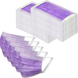 Be Positive Anti-Pollution 3 Ply Standard Quality Non-Woven Fabric Soft Ear-Loop Face Mask - KFSQ3PLSOFTLOOPMASK-100-Purple-picture-32