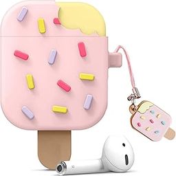 Meyaar Silicone Case for Apple Airpods 4 (2024) Cute Design for AirPods 4 with Active Noise Cancellation (ANC) with Keychain Shockproof Protective Case (Ice Cream (Pink))-9
