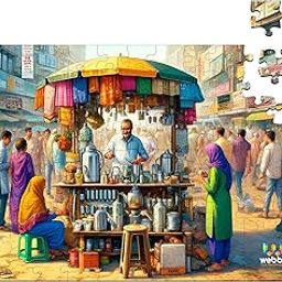 Webby Indian Tea Seller Jigsaw Puzzle for Kids, 108 Pieces-image-20