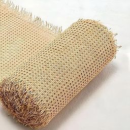 A J Quality Webbing Rattan Cane Webbing mesh Roll Caning Projects Fine Radio Net Mesh Pre Woven Open Mesh Cane Webbing Sheet Natural Rattan Cane Webbing Roll Cabinet Chair (18x36)-23