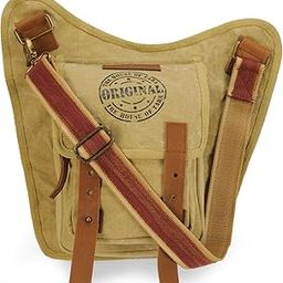 Cotton Canvas Waist Pack Bag | Beige Color | Travel Accessory Fanny Pack | Adjustable Strap and Multiple Pockets | Zip, Flap & Leather Strap Closure | for Men and Women-image-74