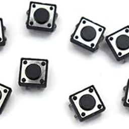 Electronic Spices NO switch 11x11x4.3MM 4PIN Tactile Tact Push Button Micro Switch Direct Plug-in Self-Reset DIP Top Copper pack of 20-57