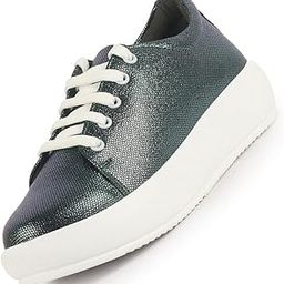 Women Lightweight Height Enhancer Shiny Chunky Lace-Up Sneakers|Memory Cushion Insole|Evening Party Shoe-image-27