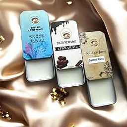 The Pearls Studio Luxury Perfume Combo – Gucci Flora, Secret Aura & Chocolate Solid Perfume | Alcohol Free | Long-Lasting Floral & Sweet Fragrance Set for Men & Women | PACK Of 3 |-7