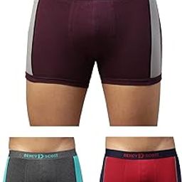 Men's Cotton Modern Regular Solid Innerwear - Pulse Trunk- Assorted - Print & Color May be Vary (Pack of 3)-picture-25