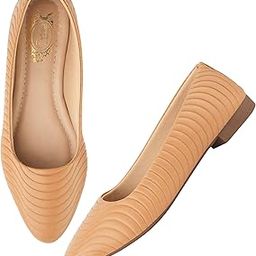 Textured Ballerinas for Women & Girls-17