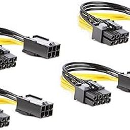 LipiWorld® 6 Pin to 8 Pin Pcie Adapter Cable, 6pin Female to 8pin Male PCIe Express Power Adapter Cable Suitable for Connecting PCI-X Card from ATI and NVIDIA for Video Card (Pack of 4)-19