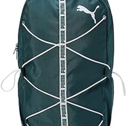 Unisex-Adult String 3 Compartment Backpack, Varsity Green-White (9103401)-image-3