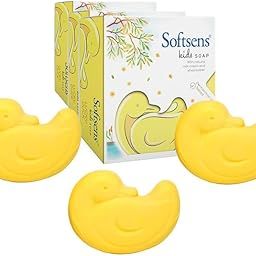 Softsens Kids Lucky Duck Soap| Grade 1 Soap| Infused Shea Butter & Milk Cream |Dermatologist Tested| Shape Soap (Pack of 3,75g each)-image-35