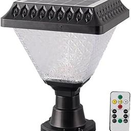 Aarmee Solar Gate Light 10w Led Power, 2 w Brightness Tricolor+RGB Lamp Solar with Remote Solar LED Outdoor Light for Street Gate Garden (Plastic, 10w-RGB-Sq-M2)-image-38