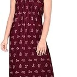 Women's Printed Hosiery Cotton Full Length Maxi Sleeveless Niighty/Night Gown-image-12