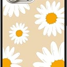 NDCOM for iPhone 16 PRO MAX Back Cover Yellow Daisy Cute Flower Printed Metal Case-29