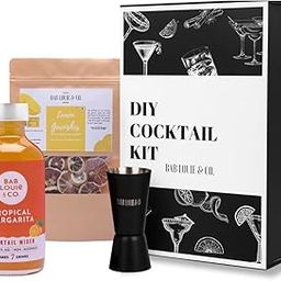Bab Louie & Co. Tropical Margarita DIY Cocktail Kit (210ml) | Premium Mixer, Peg Measurer, & Exotic Garnish - Craft Your Own Paradise Sips at Home-image-12