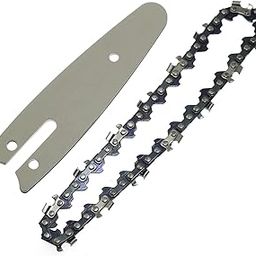 Hetkrishi |4 Inch Mini Chainsaw Chain and Guide Bar Set Chainsaw Accessories 4-Inch| Replacement Saw Chain Bar for 4 Inch Mini Cordless Handheld |Electric Chainsaw (1 Chain+1 Bar)-image-75