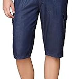 Mens Cotton Three Fourth Capri Shorts with Cargo Pockets D Cap- 501-image-2