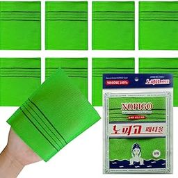 NOPIGO The Original Korean Exfoliating Mitt Body Scrub Green & Red (8 Pack) (Green)-image-25
