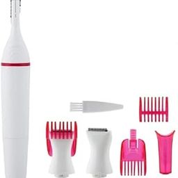 Multi Trimmer For Women, Multipurpose Hair Remover for Women, Face, Leg, Eyebrow, Underarms, Bikini Trimmer, White. (Bikini and Underarm)-image-6