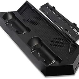 Vertical Stand with Cooling Fan Dual Charger Charging Dock USB Hub for Compatible with PS4 Sony Compatible with PlayStation 4 Fat,Slim-14