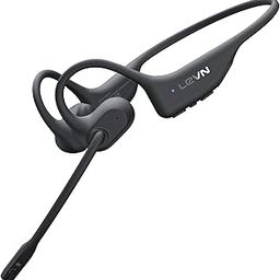 LEVN Open Ear Headphones with Mic, Noise Cancelling Multipoint Connect Bluetooth 5.3, Bluetooth Headset with Microphone Sweatproof Wireless Headset for Running-28