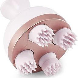 Lifelong LLM225 Rechargeable Head, Scalp Full Body Pain Relief Massager, Electric Head Kneading Massager,4 Speed Modes,Handheld Portable Head Scratcher for Hair Growth,Deep Clean & Relaxation,Brown-31