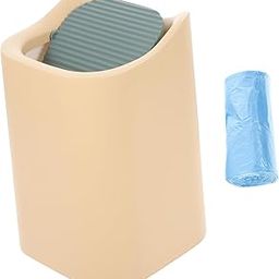 Zerodeko Desktop Trash Can Trash Recycling Containers Tiny Trash Can Decorative Trash Can Mini Desktop Dumpster Mini Dumpster for Desk Car Trash Bin Office Nordic Small Wastebasket Plastic-picture-7