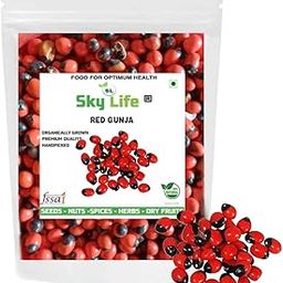 Sky Life® Red Gunja Seed - laal Chirmi Beej - Rakta Gunja - Chirmi Beads - Abrus Precatorius (Red) Set of 21-26