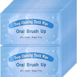 UNIQUE2U 100 pcs Textured Disposable Fresh Breath Deep Cleaning Teeth Wipes Finger Brush Teeth Wipes Oral Brush Finger Brush Ups Clean Pre/Post Whitening (100pcs)-image-23