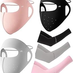 AGMITRAKA 6-Piece Full Face Mask for Women, Sun Protection Face Cover for Bikers, Breathable Summer Mask for Outdoor Running and Driving-image-8