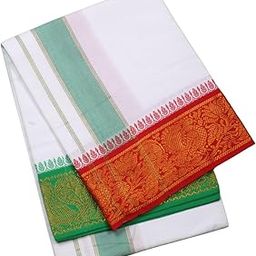 Sharan Elegance Men's Single Dhoti -2 Mtrs/Mundus/Lungi Fancy Border Set of 1-image-8