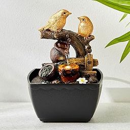 Home Centre Alpine Polyresin Bird Water Fountain - 13x12.5x18.5cm-image-37