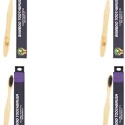 Ekopedia Reusable Organic Bamboo Toothbrush - Oral Care for Adults (Light Brown (Pack of 4))-picture-20