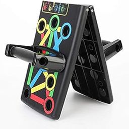 Serveuttam Foldable Plastic 9 in 1 Gym Work Out Body Building Exercise Push Up Board Stand Strong Bar, 1Pc(Back Color)-16
