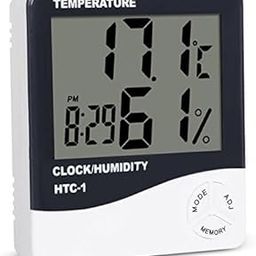 SBT Instruments HTC-1 Digital Hygrometer Thermometer | Temperature Monitor with Humidity Meter | LCD Display Clock with Alarm Function for Home, Office, Indoor Room Use-14
