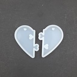 SS Art Land 2 Pcs Heart Pendant & Keychain Mould/Mold | Multipurpose Silicone Mould Casting Mould DIY Mould Epoxy Resin Mould Frame Mould Jewelry Pendant Mould Craft Mould - 1 PC-image-39