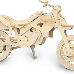 3D Wooden Puzzle Kit|Fun DIY Bike Model to Assemble, Paint & Decorate|Educational Craft Toy for Kids & Adults|Pack of 1-image-4