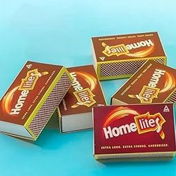 HomeLights Small Match Box Pack of 1 X 5 Matchboxes | Karborised 42 Match Sticks for Kitchen, Pooja & Craft | Extra Long, Extra Strong Matchsticks-picture-23