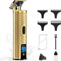 Excefore Beard Trimmer Men, Professional Hair Clippers Shavers for Men, IPX6 Waterproof Cordless Barber Grooming Sets, Zero Gapped T Blade Hair Trimmer with LCD Display Gifts for Men-image-38