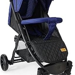 LuvLap Primo Baby Stroller/Pram with 5 Point Safety Harness, EN1888-2 Certified, Looking Window, Multi Level Recline & Adjustable footrest, Extendable Canopy, Blue-23