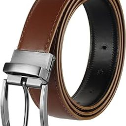 Men's Vegan Leather Reversible Belt for Men, Formal/Casual-image-41