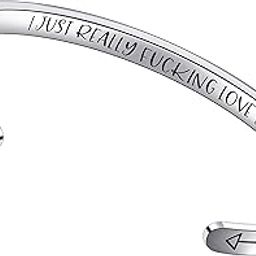 Inspirational Stainless Steel Cuff Bangle Bracelets - Motivational Mantra Quote Jewelry for Women, Men, Teens, Girls - Perfect Gifts for Friendship & Encouragement, Includes Gift Box, Metal-image-34