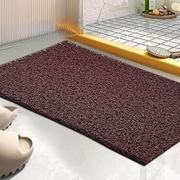 Sara Creations PVC Soft Cushion Noodle Rectangular Mat Anti Skid Multipurpose Doormat Bathroom for Indoor/Outdoor Home Office (60x40 CM, Maroon)-25