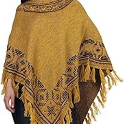 Women Woolen Printed Poncho-image-22