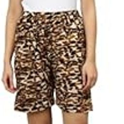 Summer Shorts for Ladies in Animal Print with Side Pockets, Elastic Waistband, Cotton Blend Fabric, Comfortable Fit, Available in XL & XXL Sizes-36
