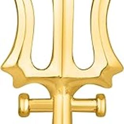 Gold Plated Mahadev Shiva Trishul Designer Brooch for Men (BP1101050G)-image-100